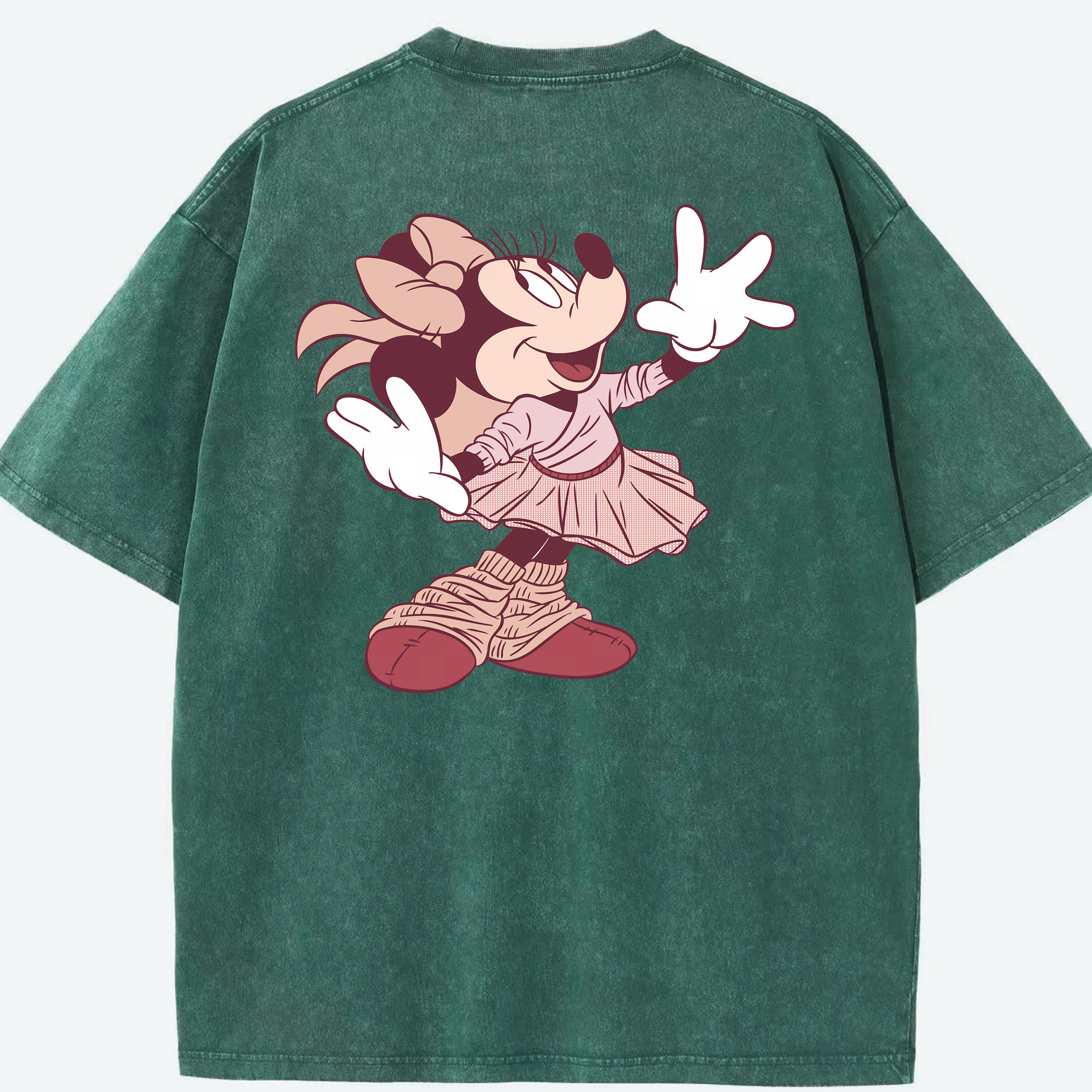 （画像用） ミッキーマウス Mickey Mouse 綿100% ヴィンテージ風 半袖Tシャツ（背面プリント）